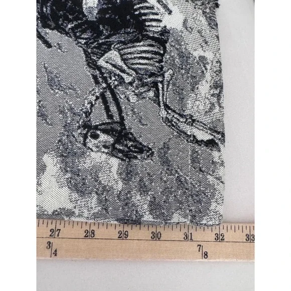 Rebel Vengeance Skull Skeleton floral cargo Tapestry Pants sz 32 gothic punk - Picture 6 of 9